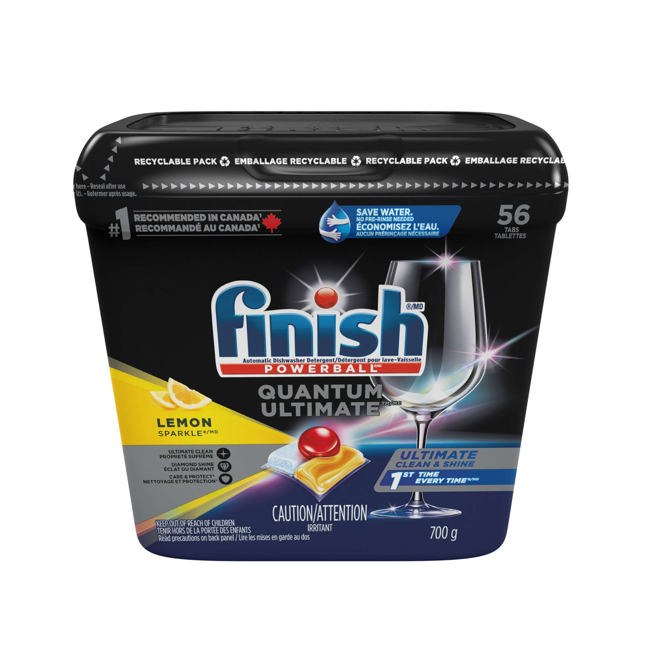 Finish Powerball Quantum Lemon Sparkle All In 1 Max Tablets 21