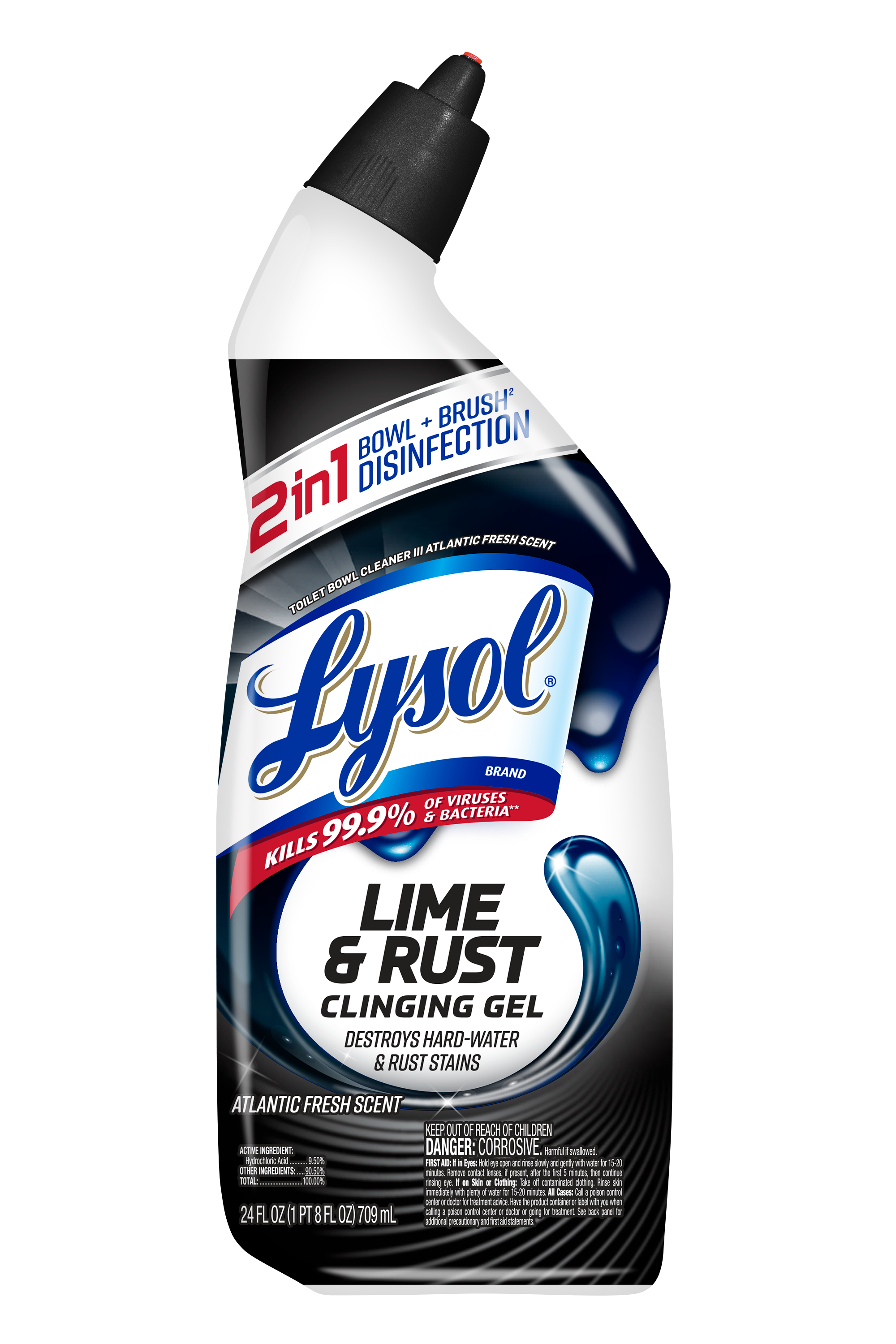 LYSOL® Toilet Bowl Cleaner Clinging Gel - Lime & Rust