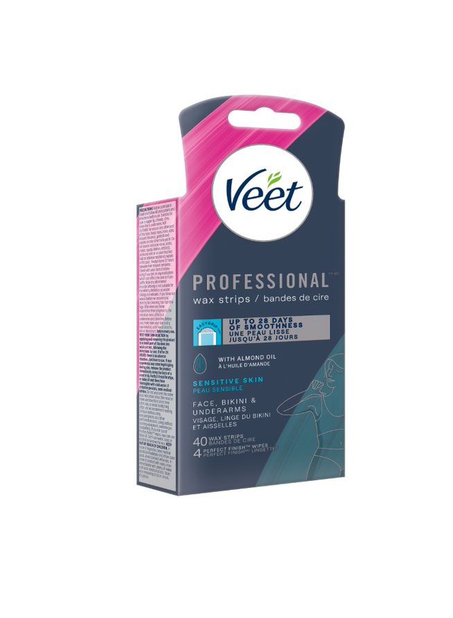 Veet® Professional Sensitive Skin Wax Strips - Face, Bikini Underarms (Canada)